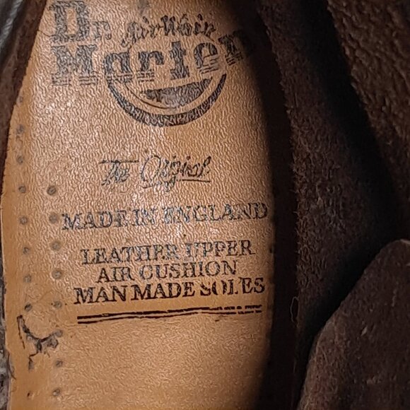 VTG Dr Martens 1460 Boots UK 7, US Men 8 Women 9 Made in England Air Wair Brown - Picture 14 of 16